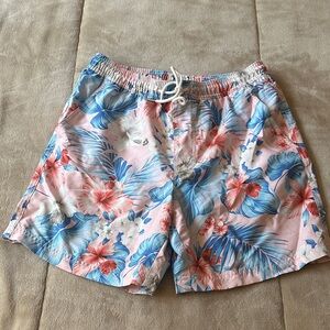 American Eagle Outfitters Tropical Floral Swim Trunks, men’s small